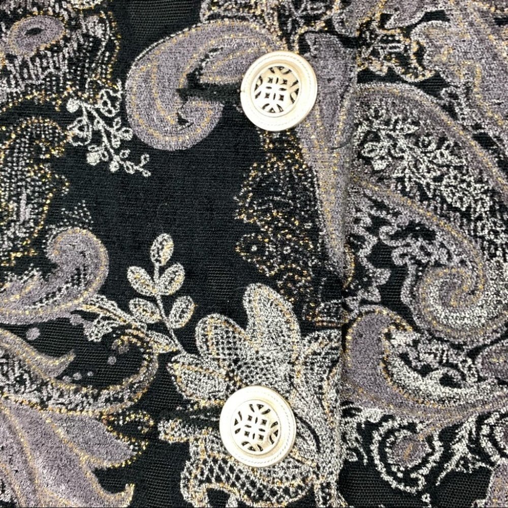 Spanner I Black Velvet I Paisley Print I Jacket Blazer - Picture 5 of 10